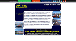 Desktop Screenshot of lakescanoeandkayak.co.uk