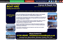 Tablet Screenshot of lakescanoeandkayak.co.uk